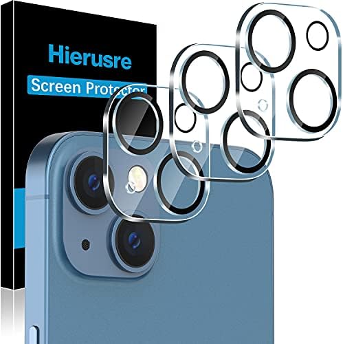 הירוסרה [3 מארז] מגן עדשת מצלמה מזכוכית מחוסמת לאייפון 13 6.1 ואייפון 13 מיני 5.4, כיסוי עדשת מצלמה שקוף דק במיוחד,